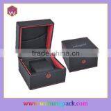 Black Leather Single Mens Wrist Watch Box