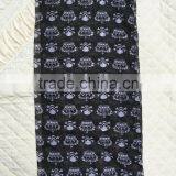 Black Background Crown Printed Polyester Scarf thumbnail-2