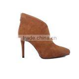 Ladies Suede Leather Fashion Boots Brown Leather Boots for Women thumbnail-4