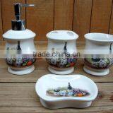 Elegant Ceramic Material Bathroom Accessories Set