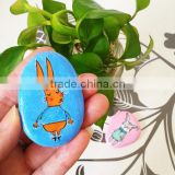2015 Hot sale the children like hand painted stones drawing lovely animals