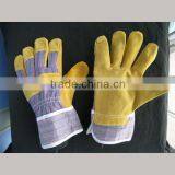 Pig Split Leather Full Palm Rubberized Cuff Leather Safety Glove-3590 thumbnail-2