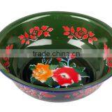 Green Enamelled Outdoor Camping Wash Basin thumbnail-1