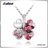 2015 Hot Selling High Quality Clover Crystal Pendant Necklace