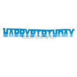 NEW YIWU Wholesale Hinged HAPPY BIRTHDAY Banner Blue 45"