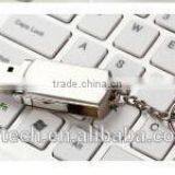 Metal Swivel Usb 4gb , Keychain Usb Drive Laser Print ,engraved Metal Usb
