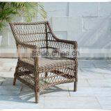 Natural Handmade Rattan Wicker Set: 2 Lounge Arm Chairs With Cushions and Table thumbnail-3