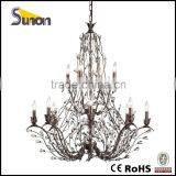 SD1067-8+4A Antique Style Wroughr Iron Indoor Chandelier/chandelier Ceiling Lamp thumbnail-1