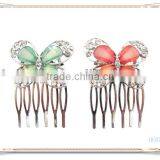 Beautiful Butterfly Hair Combs,cheap Rhinestone Crystal Hair Comb for Girls thumbnail-1