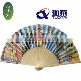 promotional hot sale customized paper bamboo fan for gifts and wedding