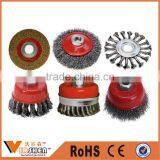 Bevel Brush Knotted Twisted Cup Steel Wire Brush for Polishing