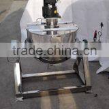 SUS Jacket Big Outdoor Industrial Steam Cooking Pots With Mixer thumbnail-6