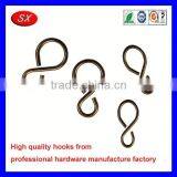 Custom Manufacture Metal s Screw Hooks Brass Plated Hook thumbnail-3