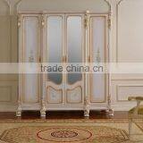 European Painted Triple Door Wardrobe, French Rococo Style Three Doors Wardrobe thumbnail-5