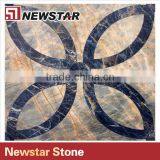 Newstar Black And Gold Marble Waterjet Floor Medallion Tile For Sale Mosaic thumbnail-2