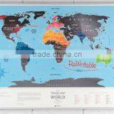 Scratchable Off World Map Large Places I've Been World Travel Map Great Scratchable World Map Gift For Any Traveller