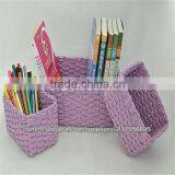 New Style Easy Baskets Small Wicker Box Cosmetic Boxes Wit Fabric Lining thumbnail-2