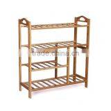 4-Tier Natural Bamboo Wooden Shoe Rack Shelf Holder Storage Organizer thumbnail-1
