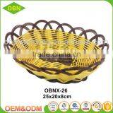 Hot Sale Washable Food Baskets PP Rattan Handmade Designer Fruit Basket for Supermarket thumbnail-2