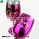 Handcrafted Votive Festive Glass Goblet Candle Stand thumbnail-2