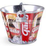 High Quality Chinese Factory Customized Logo Metal Galvanized Beer Ice Bucket thumbnail-2