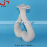 Valentines' Day Favor Heart Shape Ceramic Vase White Glazed thumbnail-2