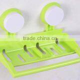 Vacuum Suction Cup Kitchen and Bathroom Plastic Multifunction Shelf/holder/soap Frame/towel Rack thumbnail-4