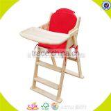 Wooden High Back Chair for Kids Wholesale Restaurant Baby High Chair W08F012 thumbnail-1