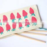 Strawberry Print Ladies Toiletry Handbag Cosmetic Cotton Case Bag Organiser Bag thumbnail-3