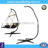 NEW SOLID BLACK STEEL C- FRAME HAMMOCK STAND FOR AIR PORCH SWING CHAIR