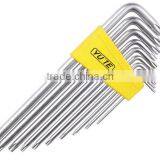 10PCS 40Cr-v Sand Nickel Plated Extra Long Arm Torx Hex Key thumbnail-1