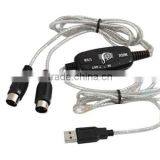 USB to Midi Adapter Converter Piano Music Keyboard Cable Interface For Laptop PC thumbnail-3