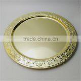 Cheap Wholesale Wedding Gold Silver Beaded Charger Plates thumbnail-3