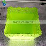 Plastic Fruit Tray With Lace Brim in Square Shape thumbnail-1