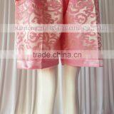 Pink/Rich Floral Pattern Sweat Steaming Clothes V-Neck Jacquard Family Pajama Set Short Sleeve Women Pajamas thumbnail-5