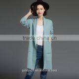 Wholesale Fashion Cardigan 2016 Women Jacquard Knitted Sweater Long Cardigan Women thumbnail-3
