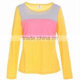 Manufacturer Hot Sale Women Round Collar Long Sleeve Multi Color Sweet Shirts thumbnail-2