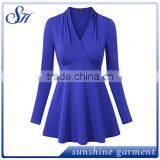 Latest V-neck Tops Women Long Sleeve Hot Selling Styles for Women thumbnail-5