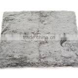 CX-D-66F High Quality Pachwork Rex Rabbit Real Fur Throw Blanket thumbnail-5