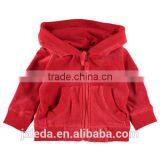 Best Selling Winter Heavy Velour Full Zip Hooded Coat Baby Girls, Baby Kids Wear Custom thumbnail-1
