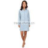 Wholesale Long Sleeved Denim Dress Patterns thumbnail-1