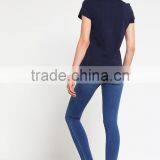 MGOO OEM Service Woman Curved Hem T Shirt Short Sleeve Plain Round Neck T Shirts Wholesale China thumbnail-2