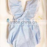 Baby Boutique Clothes Wholesale Infant Polka Dot Design Bubble Bodysuit Girls Ruffle Romper thumbnail-2