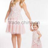 Lace Trimming Mommy And Me Outfits Family Matching Clothing thumbnail-2