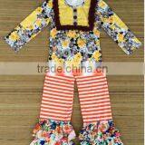 Boya New Arrive Autumn and Winter New Kids Clothes Girl Baby Long Sleeve Cotton Flower Casual Suits Baby Clothing Wholesale thumbnail-2