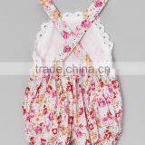 New Arrivals Girl Romper With Mint Floral Lace-Trim Bubble Romper Girl Summer Romper Girls Wear G-NP-RR905-138 thumbnail-2