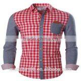 2016 New Wholesale Checked Shirt Custom Mens Casual Dress Shirts thumbnail-4