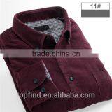 2016 New Style Fallow Burgundy Jeans Corduroy Shirt For Men Corduroy Shirt thumbnail-1