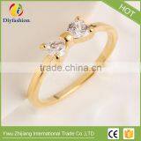 Wholesale Hot Gold Bowknot Ring Wedding Zircon Rings Women Jewelry thumbnail-1
