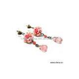 Sell Fashion Plastic Beads With Flowers Earrings thumbnail-1